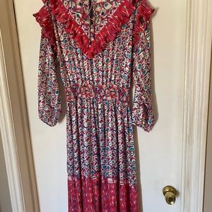 Vintage Diane Freis Dress mixed Pattern Dress